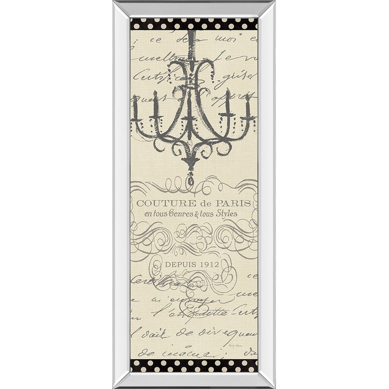French Courture Panel II By Emily Adams – Mirrored Frame Wall Art – Beige