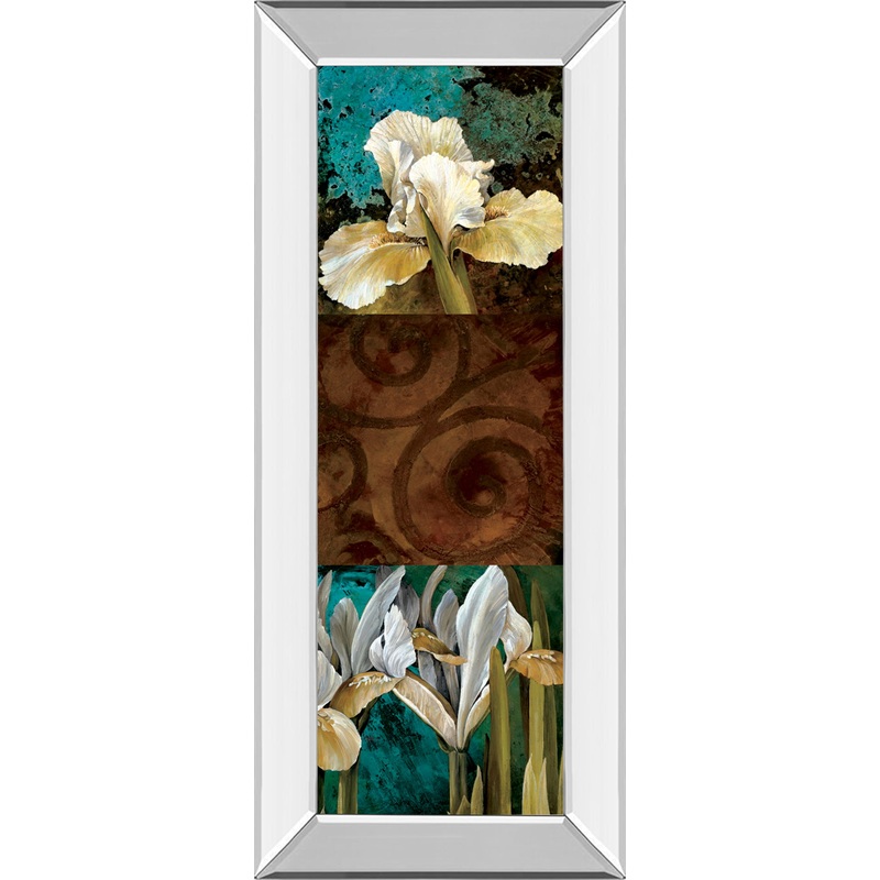 From My Garden I By Linda Thompson – Mirror Framed Print Wall Art – Darl Brown – Dark Brown