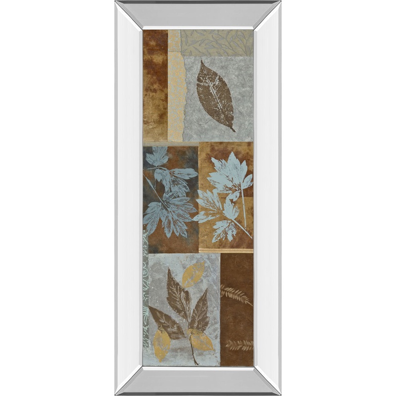 Fusion Panel I By Jeni Lee – Mirror Framed Print Wall Art – Blue