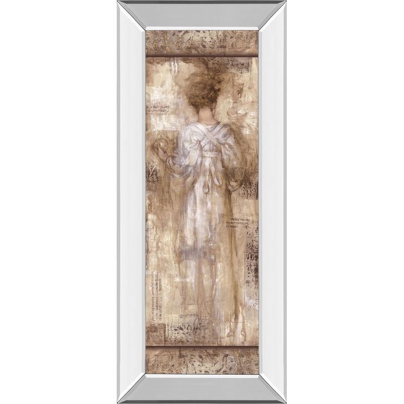 Grecian Bath Il By Fressinier – Mirror Framed Print Wall Art – Beige