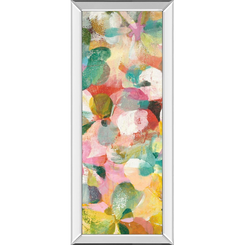Happy Garden II By Danhui Nai – Mirrored Frame Wall Art – Pink