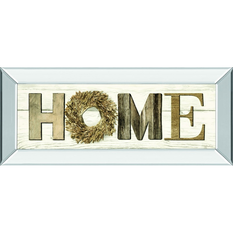Home By Lori Deiter – Mirror Framed Print Wall Art – Dark Brown