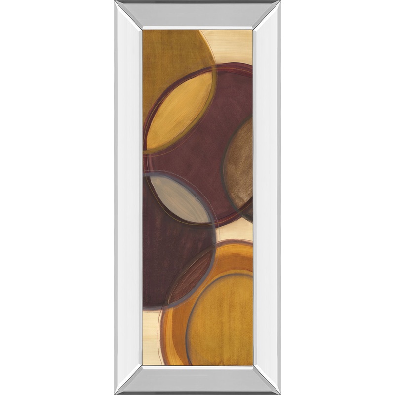 Moon Shadow Il By Jeni Lee – Mirror Framed Print Wall Art – Dark Brown