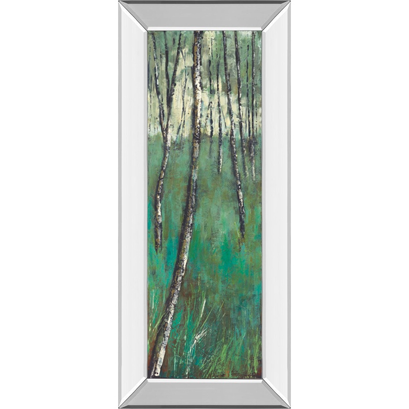 Nature Companion Il By Solis – Mirror Framed Print Wall Art – Blue