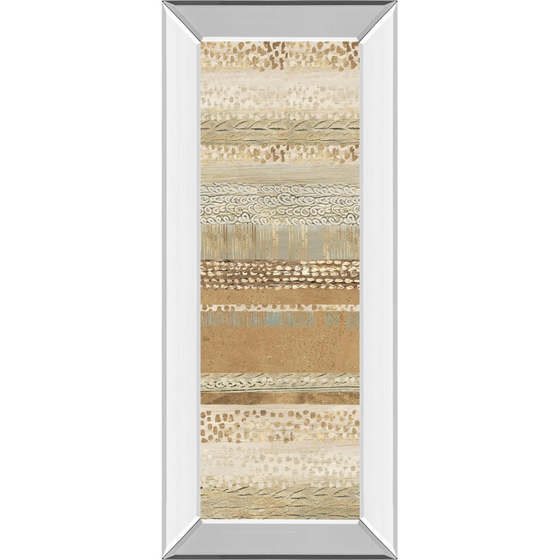 Placidity II By Tom Reeves – Mirrored Frame Wall Art – Light Brown