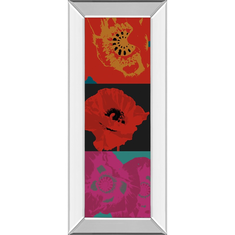Pop Poppies By Li-legger – Mirrored Frame – Blue