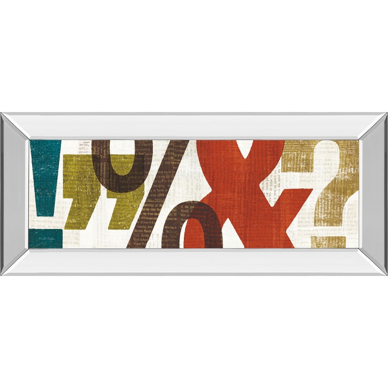 Punctuated Il By Micheal Mullan – Mirror Framed Print Wall Art – Red
