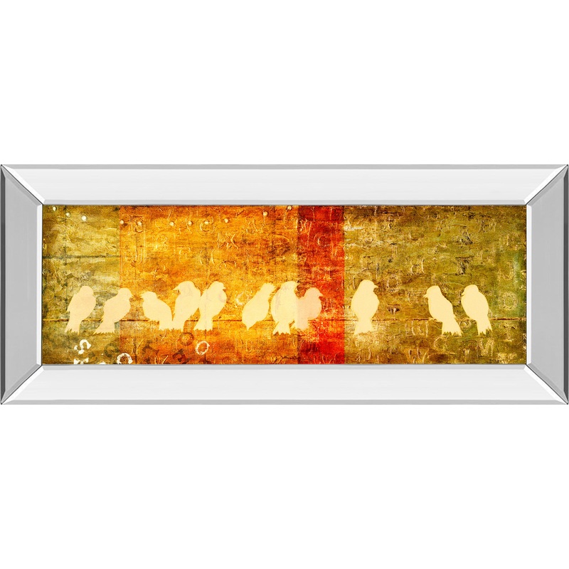 Reunion By Patricia Pinto – Mirror Framed Print Wall Art – Orange