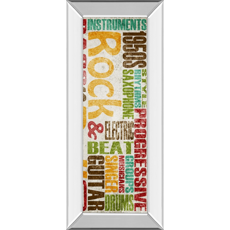 Rock & Roll By Sd Graphics Studio – Framed Print Wall Art – Blue – Red
