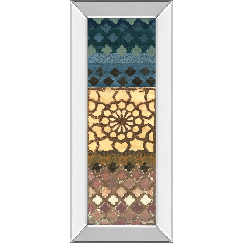 Sandalwood Summer Il By Jeni Lee – Mirror Framed Print Wall Art – Blue