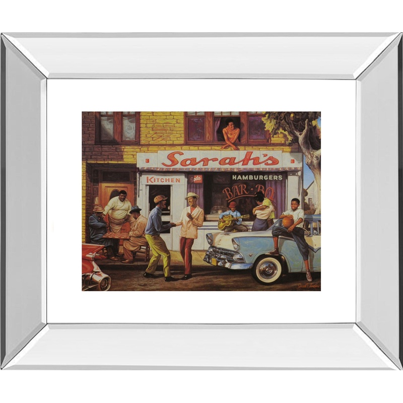 Sarah’s – Mirror Framed Print Wall Art – Purple