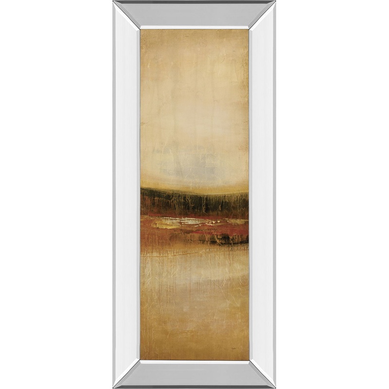 Tall Colour Il By Hunter – Mirror Framed Print Wall Art – Beige