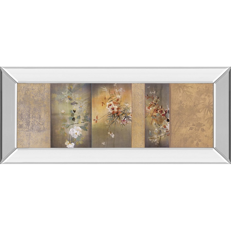 Tea Garden I By Douglas – Mirror Framed Print Wall Art – Beige