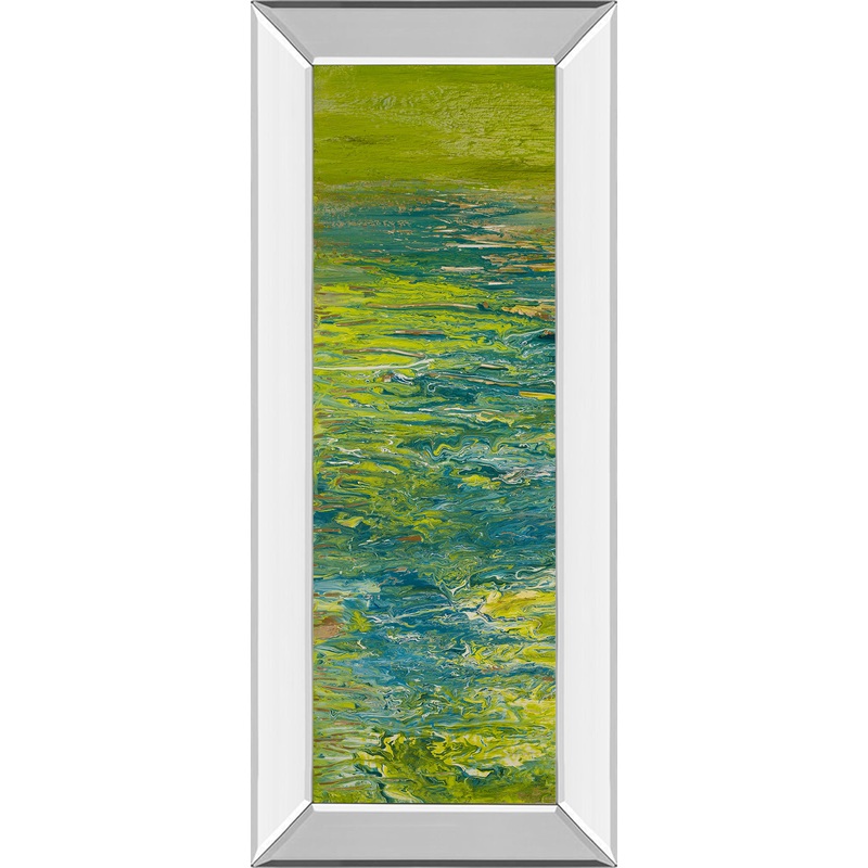 The Lake Il By Roberto Gonzalez – Mirror Framed Print Wall Art – Blue