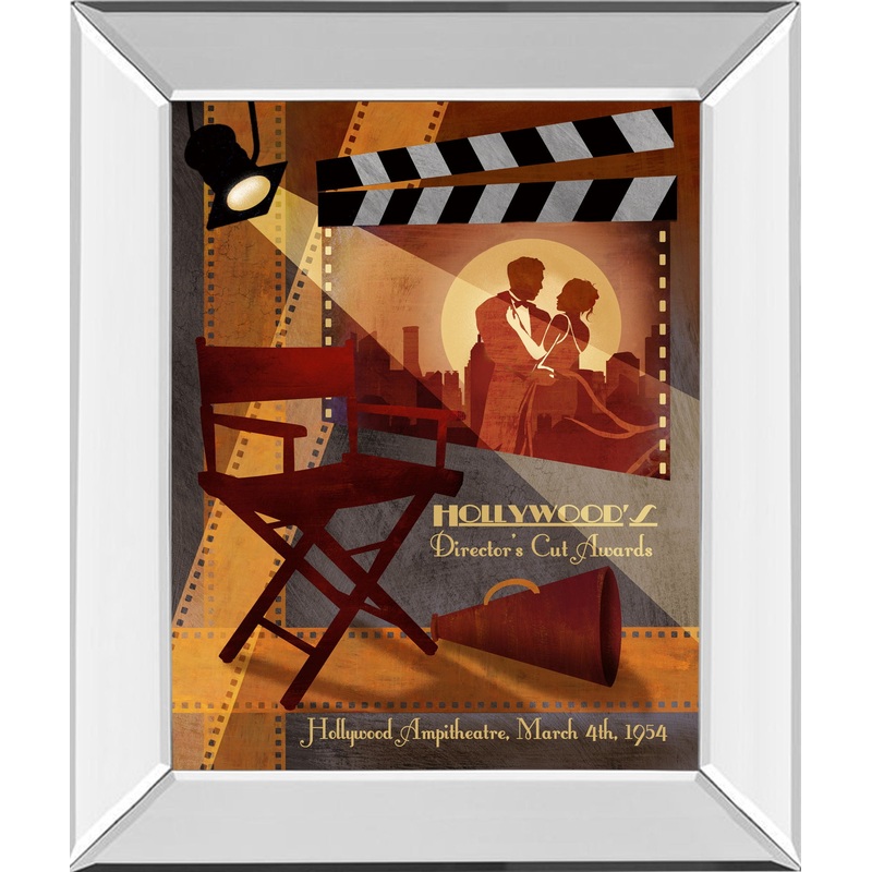 22×26 Director’s Cut Awards By Conrad Knutsen – Mirror Framed Print Wall Art – Red