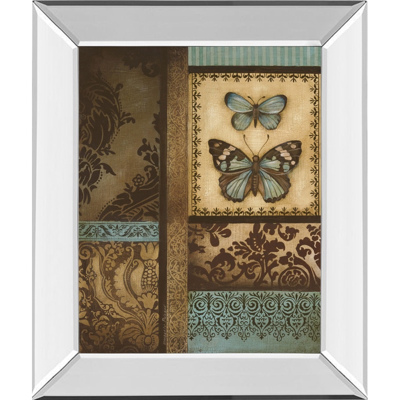 Back To The Garden Il By Kimberly Poloson – Mirror Framed Print Wall Art – Dark Brown