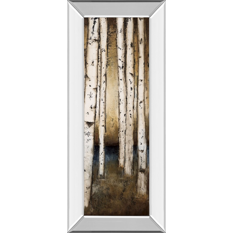 Birch Landing III By St Germain – Mirror Framed Print Wall Art – White
