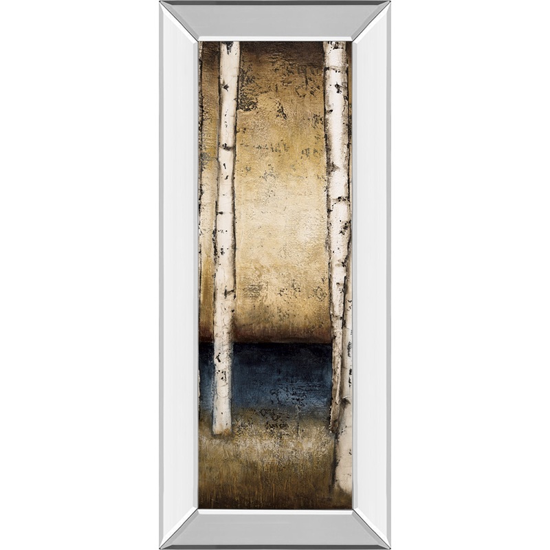 Birch Landing Il By St Germain – Mirror Framed Print Wall Art – White