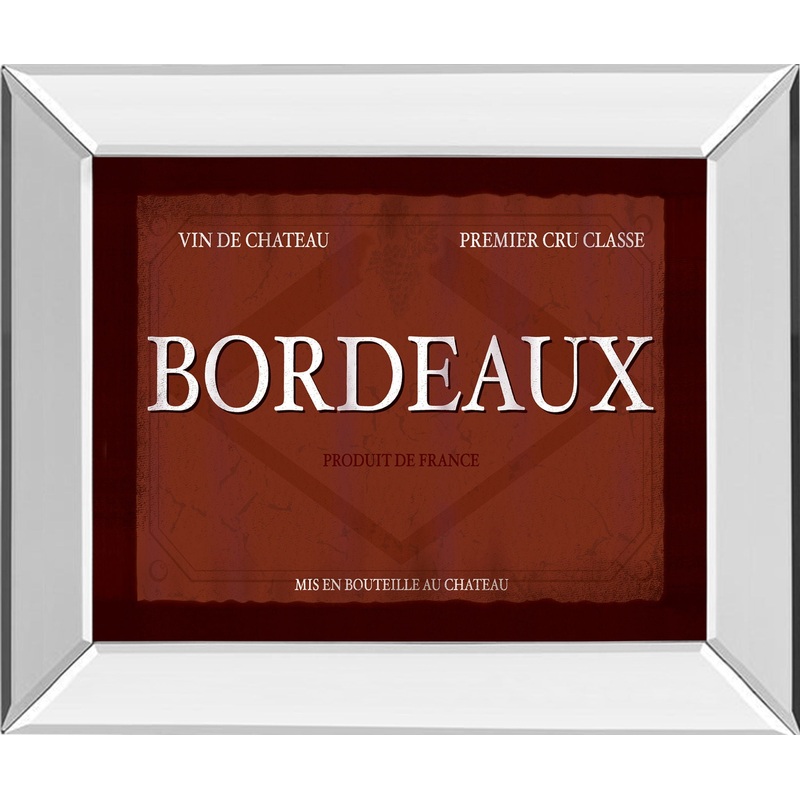 Bordeaux By Paola Viveiros – Mirror Framed Print Wall Art – Red
