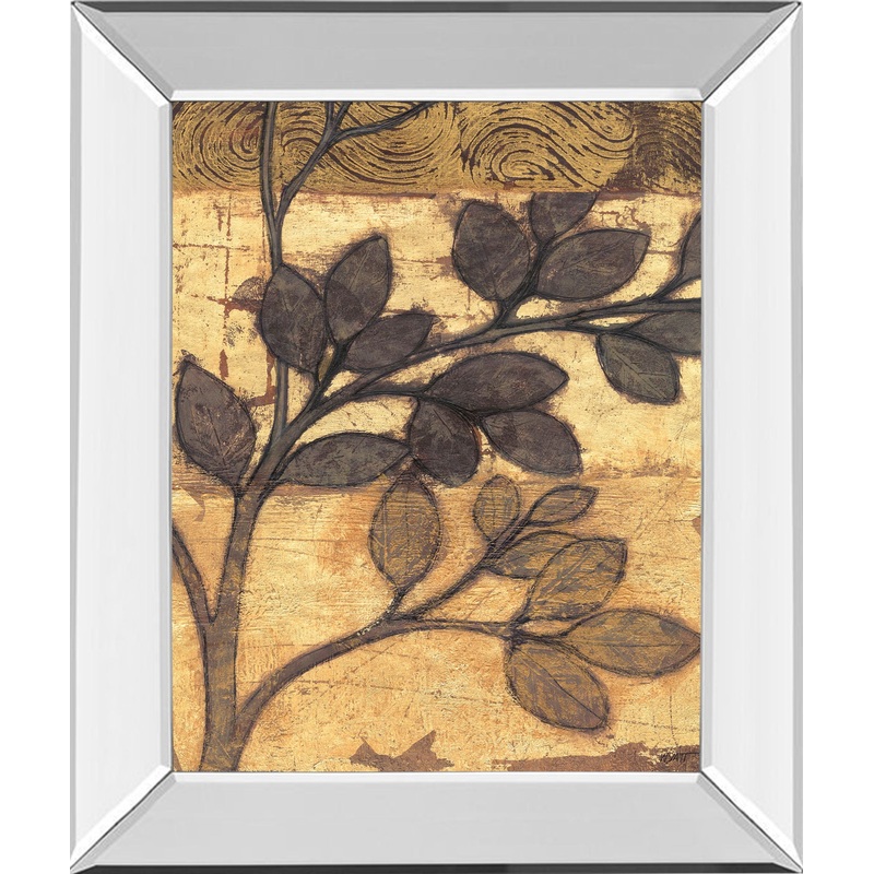 Bronzed Branches Il By Norman Wyatt, Jr. – Mirror Framed Print Wall Art – Dark Brown