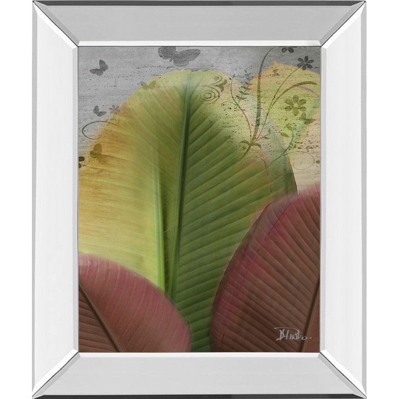 Butterfly Palm I By Patricia Pinto – Mirror Framed Print Wall Art – Green