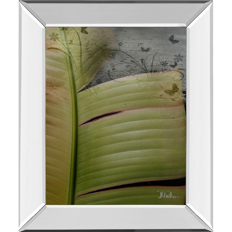 Butterfly Palm Il By Patricia Pinto – Mirror Framed Print Wall Art – Green