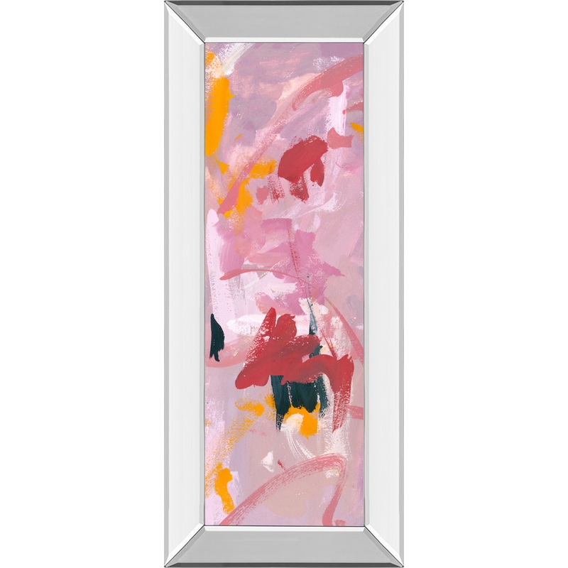 Composition 1a By Melissa Wang – Mirror Framed Print Wall Art – Pink