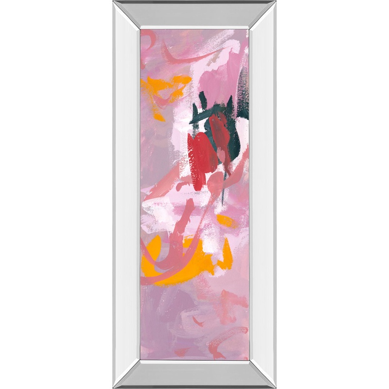 Composition 1b By Melissa Wang – Mirror Framed Print Wall Art – Pink