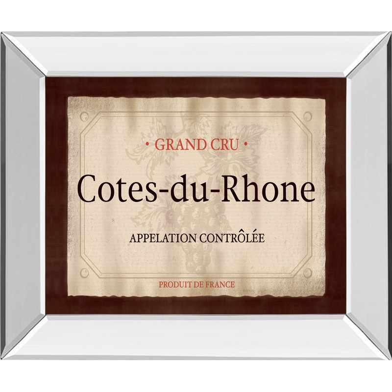 Cote Du Rhone By Paola Viveiros – Mirror Framed Print Wall Art – White