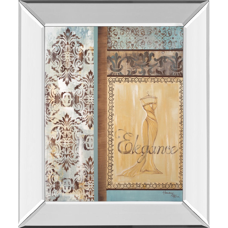 Elegance By Hamkimipour-ritter Mirror Framed Print Wall Art – Blue