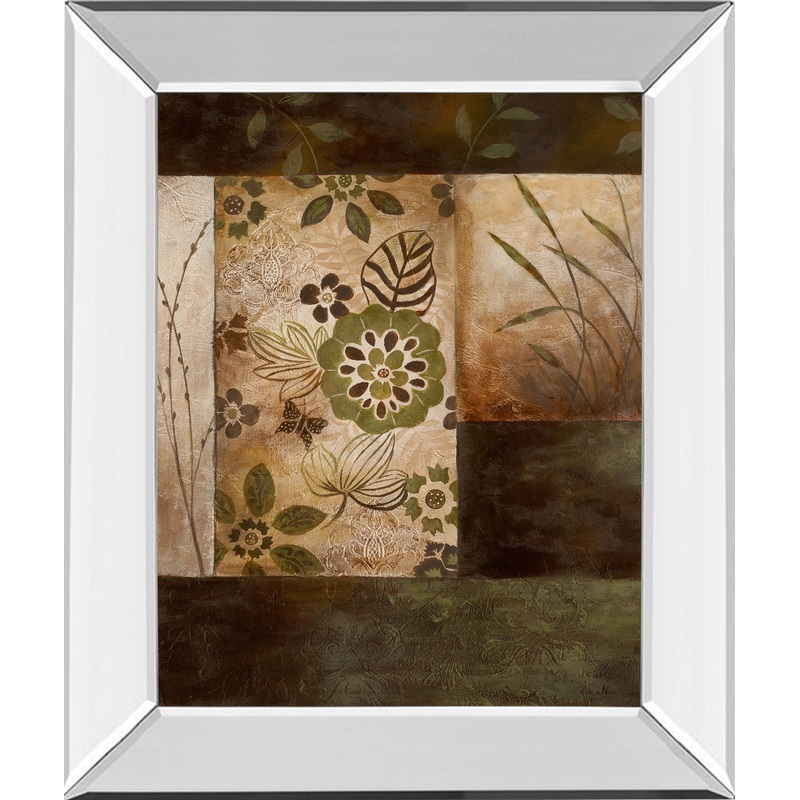 Evening Forest I By Nan – Mirror Framed Print Wall Art – Green