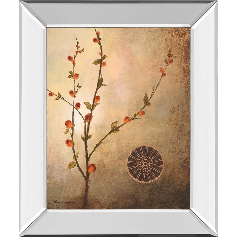 Fall Stem In The Warmth By Michael Marcon Mirror Framed Print Wall Art – Beige