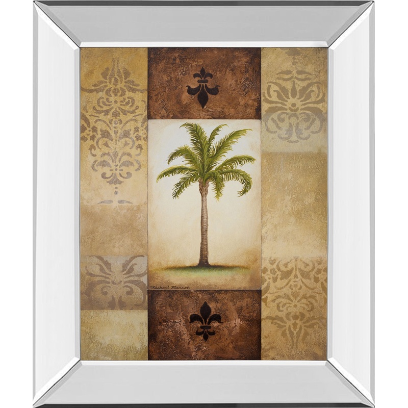 Fantasy Palm I By Michael Marcon – Mirror Framed Print Wall Art – Green