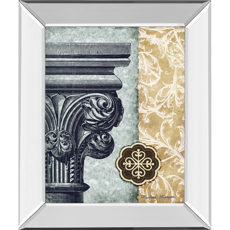 Fomanesque Il By Michael Marcon – Mirror Framed Print Wall Art – Blue