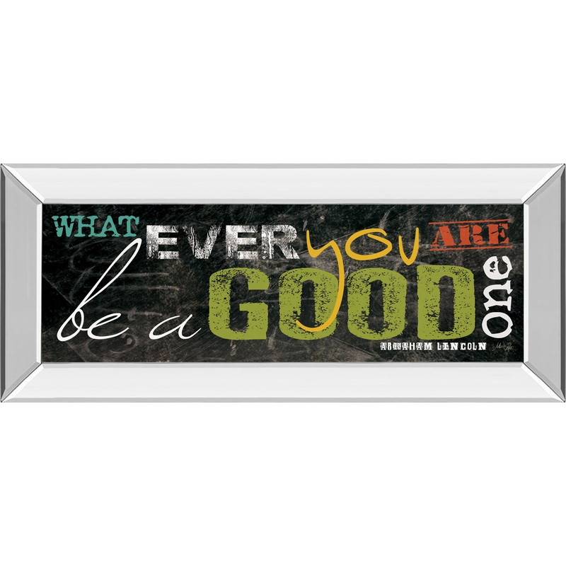 Good One By Maria Rae – Mirror Framed Print Wall Art – Black