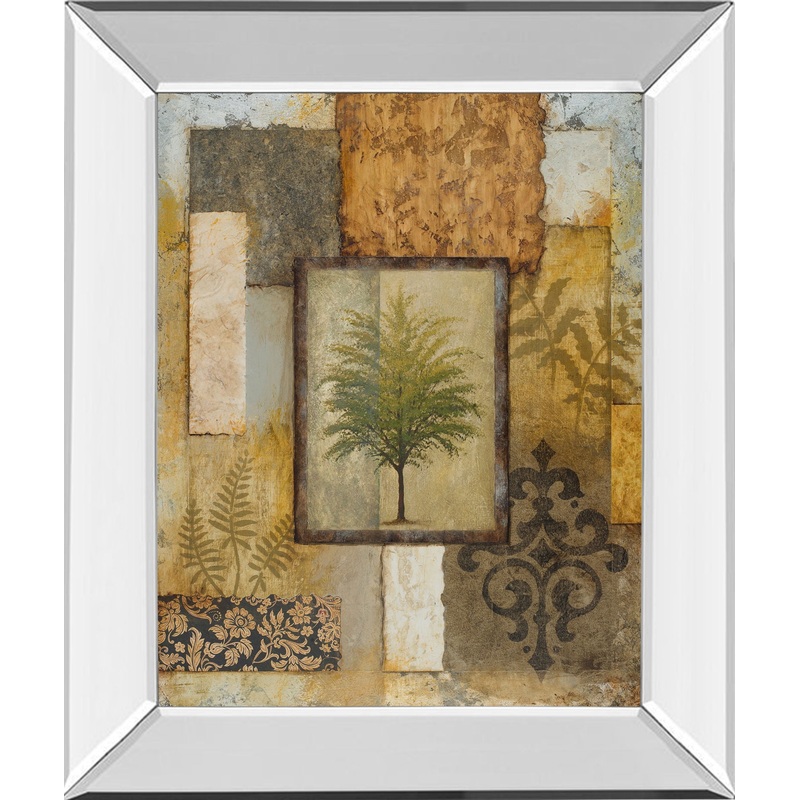 Green Tree Patch – Mirror Framed Print Wall Art – Green