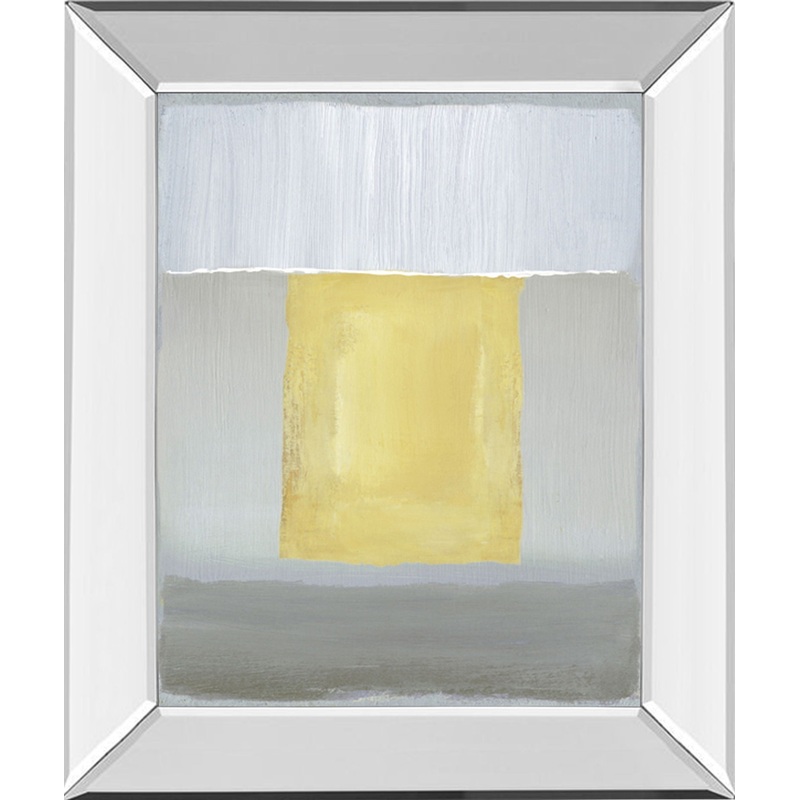 Halflight Il By Caroline Gold – Mirror Framed Print Wall Art – Yellow