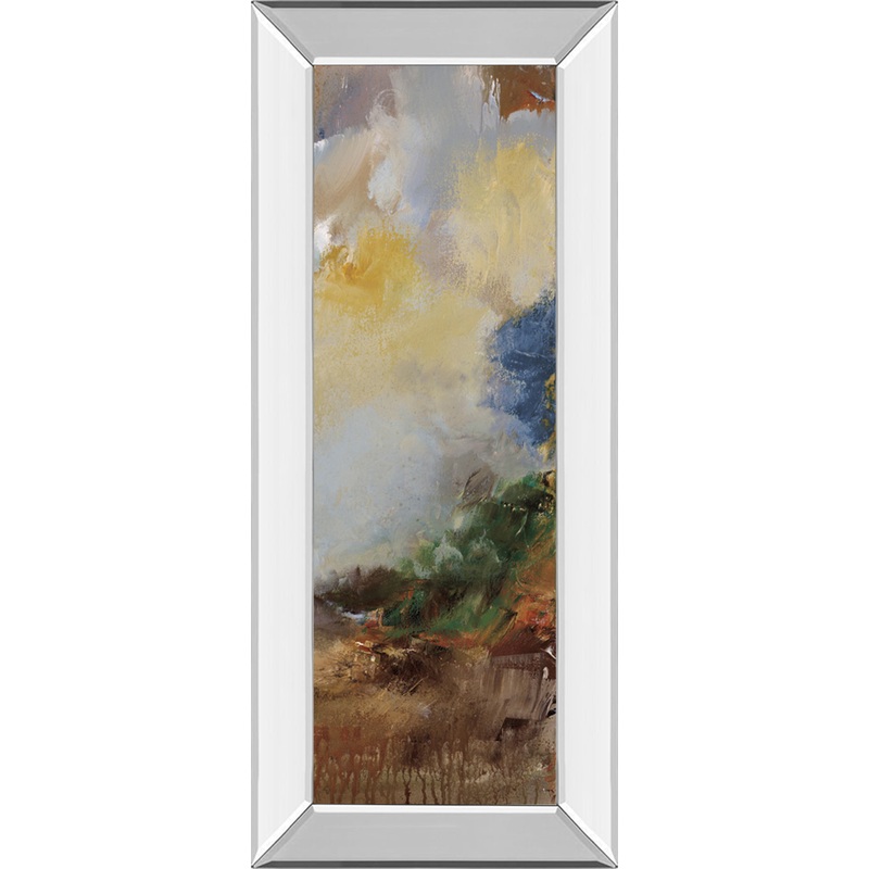 Haven By Cat Tesla – Mirror Framed Print Wall Art Real Glass – Blue