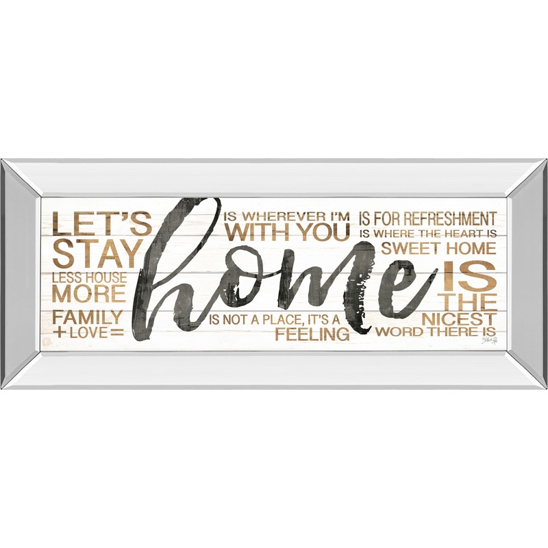 Home By Marla Rae – Mirror Framed Print Wall Art – White