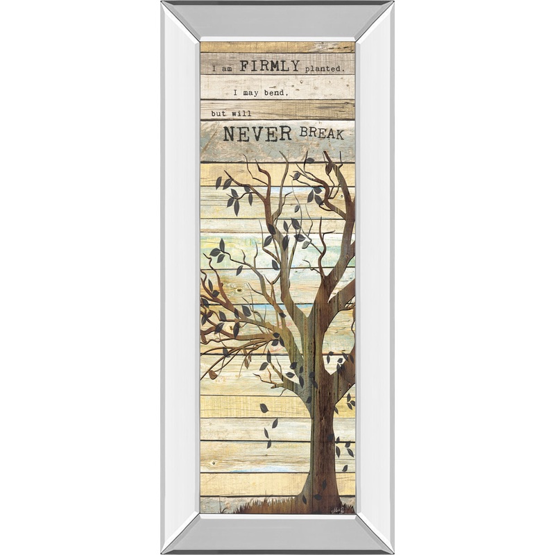 I Am Firmly Planted By Marla Rae – Mirror Framed Print Wall Art – Dark Brown