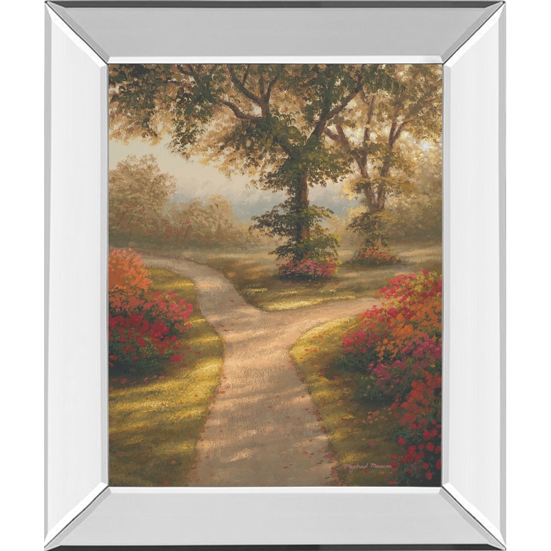 Morning Light Il By Michael Marcon – Mirror Framed Print Wall Art – Dark Brown