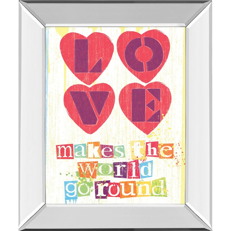 Must Be Love I By Tom Frazier – Mirror Framed Print Wall Art – Red