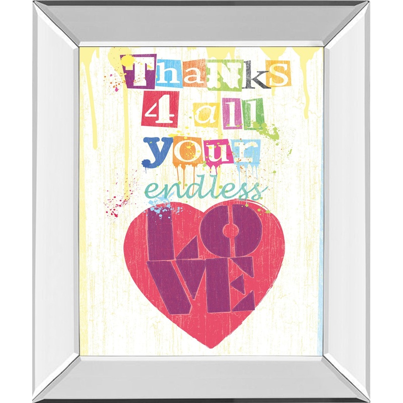 Must Be Love Il By Tom Frazier – Mirror Framed Print Wall Art – Red