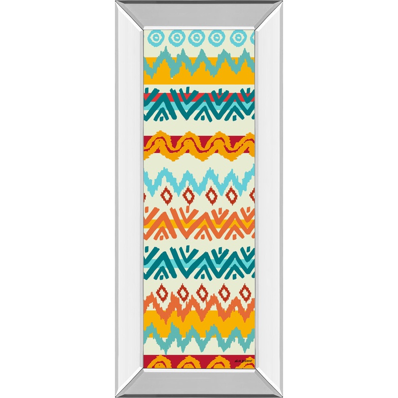 Navajo Mission Il By Nicholas Biscardi – Mirror Framed Print Wall Art – Blue