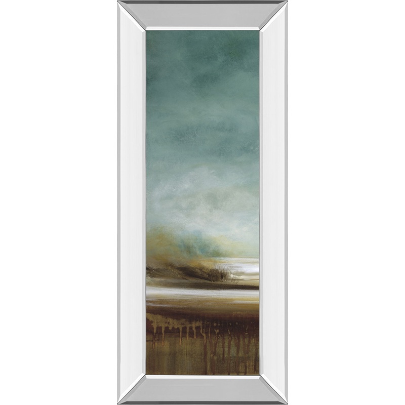 New Horizons I By Tesla – Mirror Framed Print Wall Art – Blue