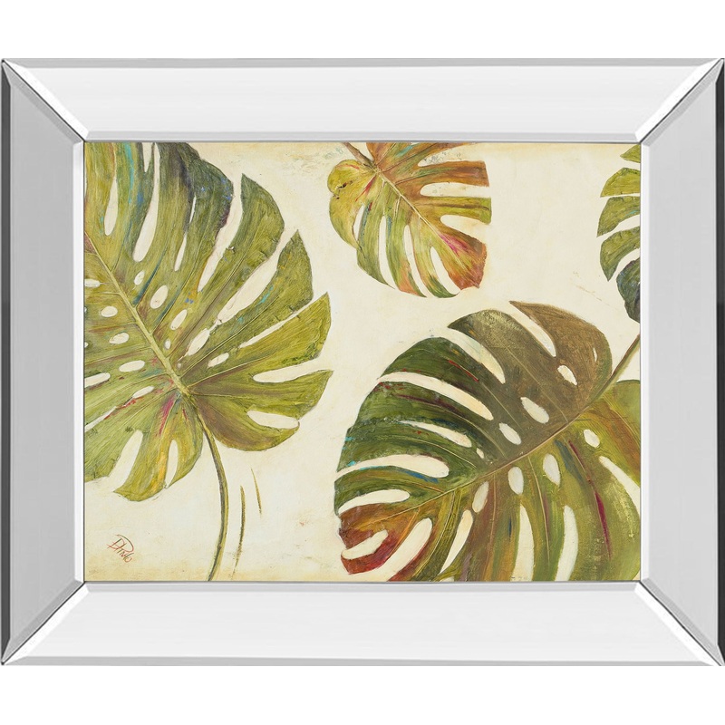 Organic I By Patricia Pinto – Mirror Framed Print Wall Art – Green