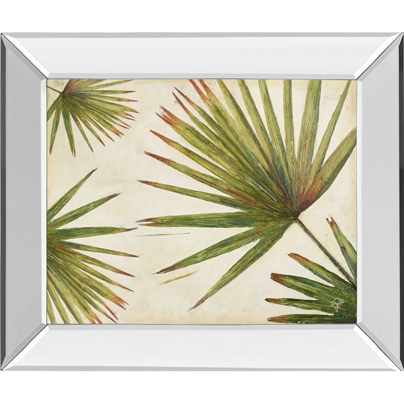 Organic Il By Patricia Pinto – Mirror Framed Print Wall Art – Green
