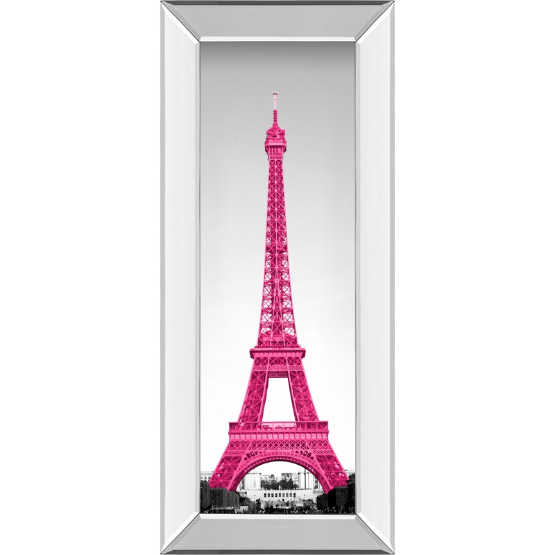 Pretty In Paris By Emily Navas – Mirror Framed Print Wall Art – Pink
