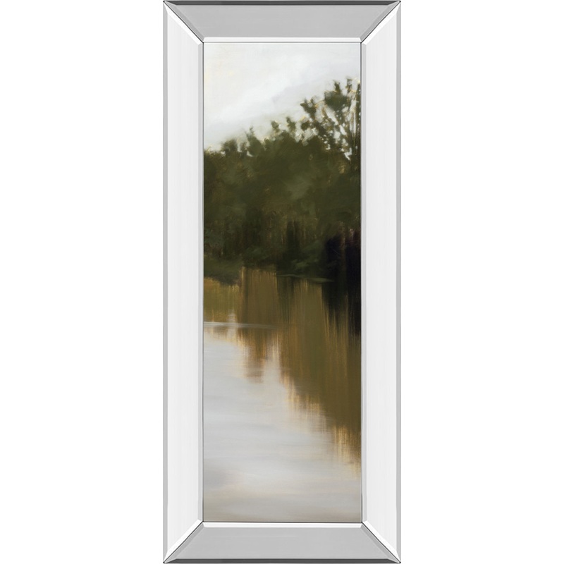 River Journey By Megan Lightell – Framed Print Wall Real Glass – Green