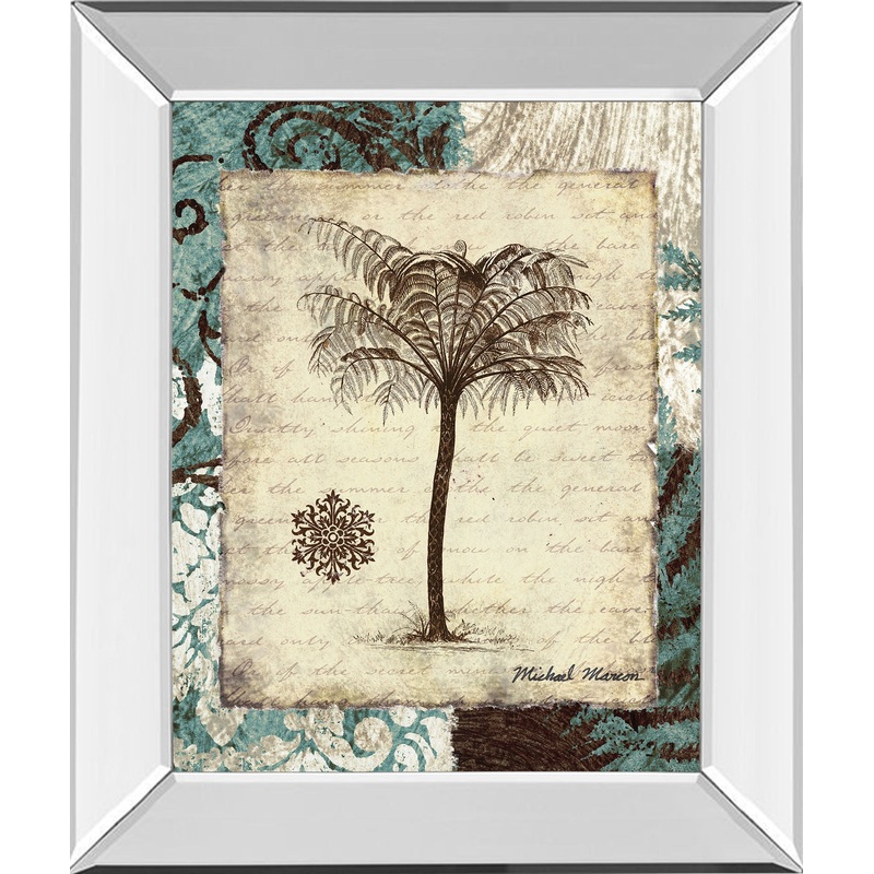 Secret Fern IV By Michael Marcon – Mirror Framed Print Wall Art – Dark Brown
